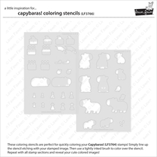 Lawn Fawn Clippings Coloring Stencils - Capybaras!